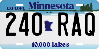MN license plate 240RAQ