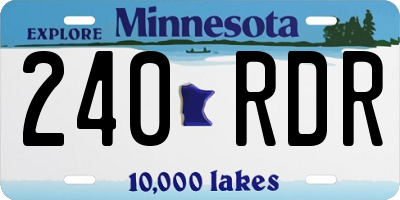 MN license plate 240RDR