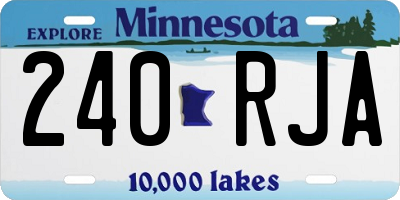 MN license plate 240RJA