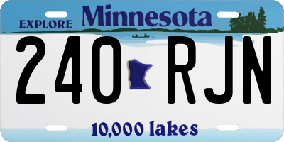 MN license plate 240RJN