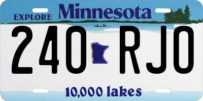 MN license plate 240RJO