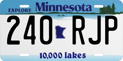 MN license plate 240RJP