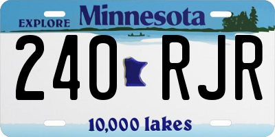 MN license plate 240RJR