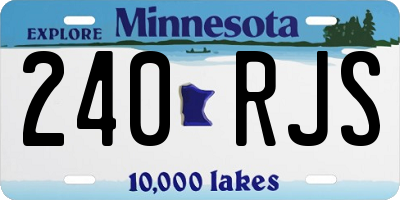 MN license plate 240RJS