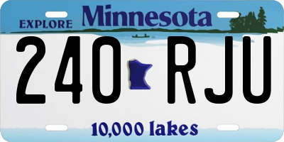 MN license plate 240RJU