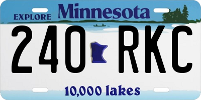 MN license plate 240RKC