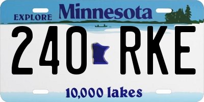 MN license plate 240RKE