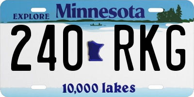 MN license plate 240RKG