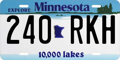 MN license plate 240RKH
