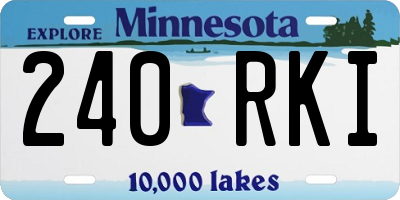 MN license plate 240RKI