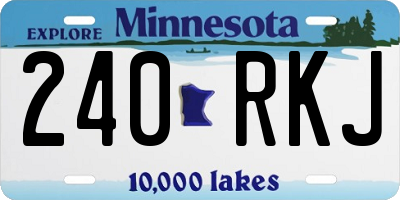 MN license plate 240RKJ