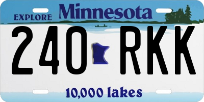 MN license plate 240RKK