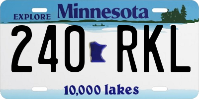 MN license plate 240RKL