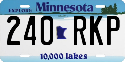 MN license plate 240RKP