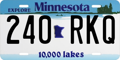 MN license plate 240RKQ