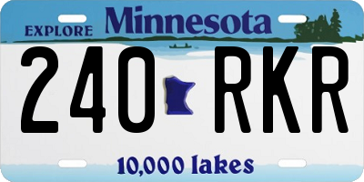 MN license plate 240RKR