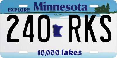 MN license plate 240RKS