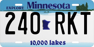MN license plate 240RKT
