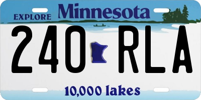 MN license plate 240RLA