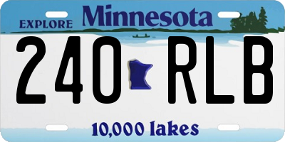 MN license plate 240RLB
