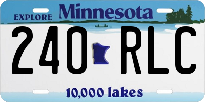 MN license plate 240RLC