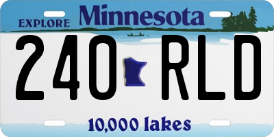 MN license plate 240RLD