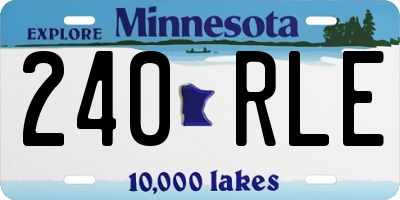 MN license plate 240RLE