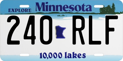 MN license plate 240RLF