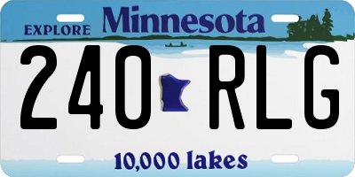 MN license plate 240RLG