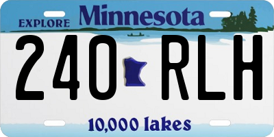 MN license plate 240RLH
