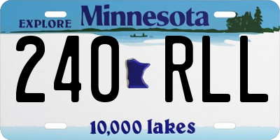 MN license plate 240RLL