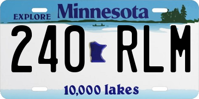 MN license plate 240RLM