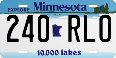 MN license plate 240RLO