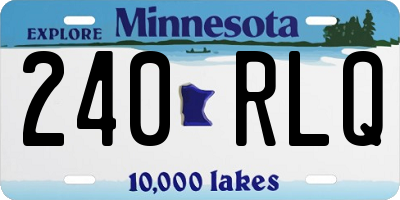 MN license plate 240RLQ