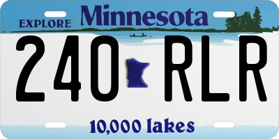 MN license plate 240RLR