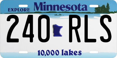 MN license plate 240RLS
