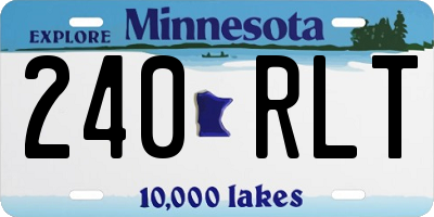MN license plate 240RLT