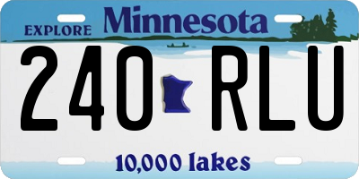 MN license plate 240RLU