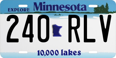 MN license plate 240RLV