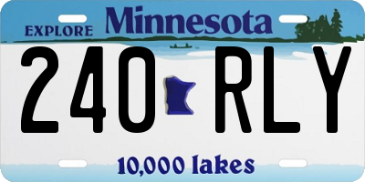 MN license plate 240RLY