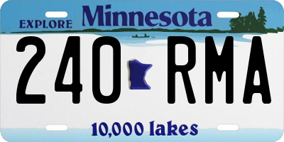 MN license plate 240RMA