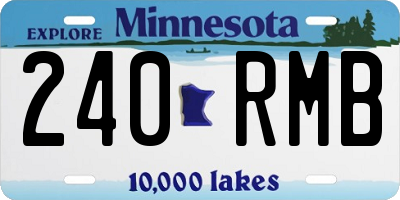 MN license plate 240RMB