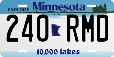 MN license plate 240RMD