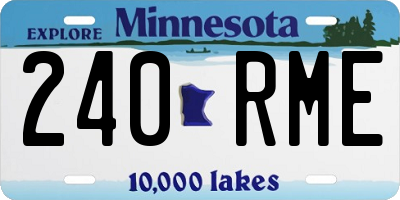 MN license plate 240RME