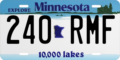 MN license plate 240RMF