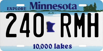MN license plate 240RMH