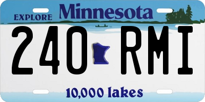 MN license plate 240RMI