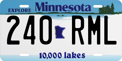MN license plate 240RML