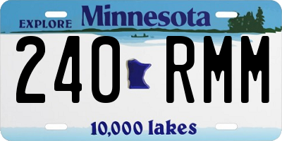 MN license plate 240RMM