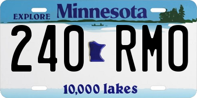 MN license plate 240RMO